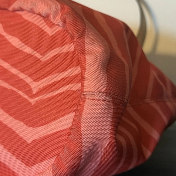 COACH Signature Devin Zebra Print Orange Coral Tote F24022 & Wallet/coin/scarf! - Picture 12 of 16